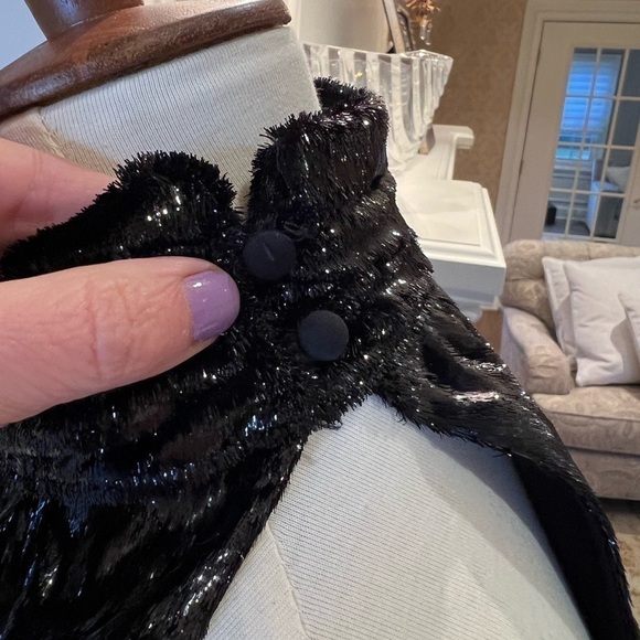 RTA black mock neck shimmer halter top size small - Picture 7 of 12